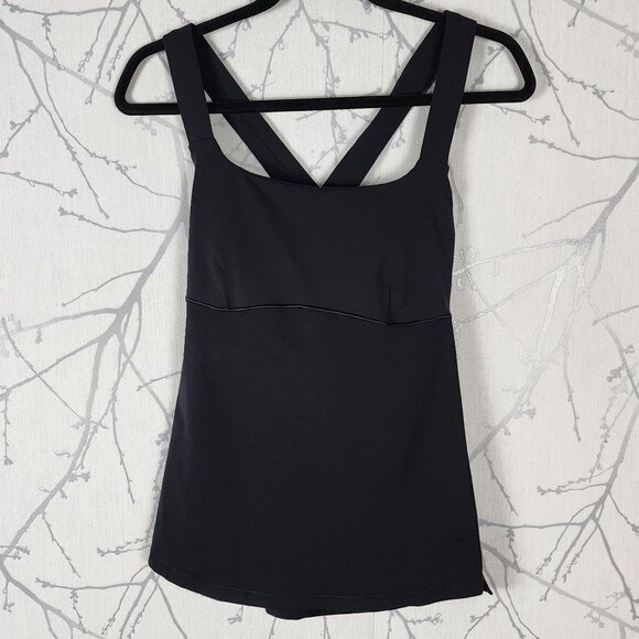 Lululemon Black Luxtreme Cross Strap Top Speed Tank - Picture 2 of 4